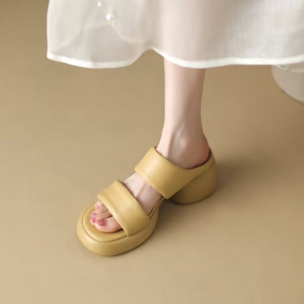 画像5: Women's Open-toe thick-soled  sandals  slippers  high-heeled slippers　ユニセックスプラットフォーム厚底マッチングヒールサンダルスリッパ  (5)