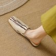 画像4: Square toe color block toe half drag pumps mules sandals slippers　 スクエアトゥカラーブロックトゥハーフドラッグ パンプスミュールサンダルスリッパ (4)