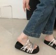 画像8: Women's  Thick bottom increased ribbon knot beach sandals slippers　ユニセックスプラットフォームレザー厚底リボン結びサンダルスリッパ  (8)