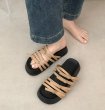 画像9: Women's  Thick bottom increased ribbon knot beach sandals slippers　ユニセックスプラットフォームレザー厚底リボン結びサンダルスリッパ  (9)