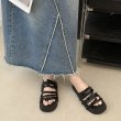 画像5: Women's  Thick bottom increased ribbon knot beach sandals slippers　ユニセックスプラットフォームレザー厚底リボン結びサンダルスリッパ  (5)