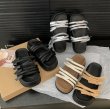 画像11: Women's  Thick bottom increased ribbon knot beach sandals slippers　ユニセックスプラットフォームレザー厚底リボン結びサンダルスリッパ  (11)