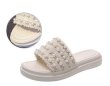 画像8: Women's  Pearl & fringe platform sandals slippers　ユニセックスプラットフォーム厚底パール＆フリンジサンダルスリッパ  (8)
