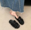 画像10: Women's  Thick bottom increased ribbon knot beach sandals slippers　ユニセックスプラットフォームレザー厚底リボン結びサンダルスリッパ  (10)