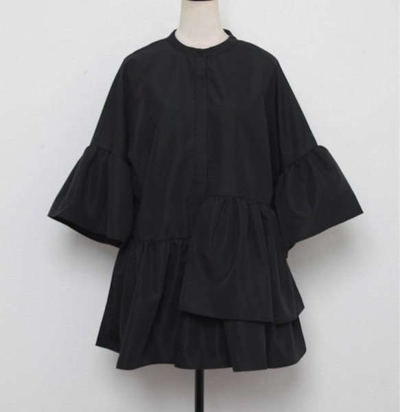 画像10: Women's Bell sleeve loose mid-length blouse shirt blouse 　ベルスリーブルーズミドル丈ブラウスシャツブラウス (10)