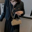 画像6: Quilted chain shoulder tote crossbody bag with pearls　パール付きチェーンショルダーパールハンドルトートクロスボディバッグ (6)
