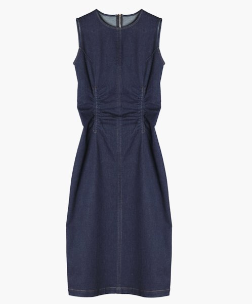 画像6: Women's Sleeveless denim dress one-piece 　ノースリーブ デニムワンピースドレス (6)