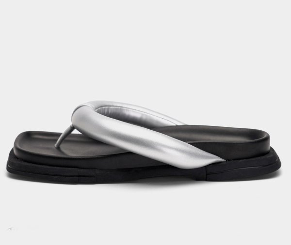 画像4: square-toed color-blocked sandals flip-flops ユニセックスプラットフォーム厚底スクエアトゥカラーブロックサンダルスリッパ  (4)