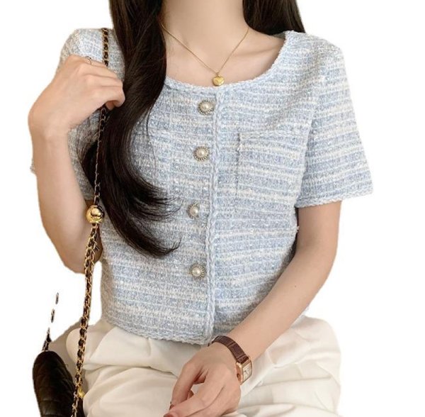 画像8: Women's Short tweed jacket cardiga　ツイードショート丈ジャケット (8)