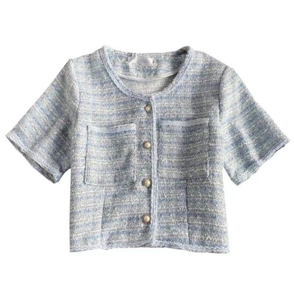 画像9: Women's Short tweed jacket cardiga　ツイードショート丈ジャケット (9)