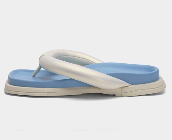 画像3: square-toed color-blocked sandals flip-flops ユニセックスプラットフォーム厚底スクエアトゥカラーブロックサンダルスリッパ  (3)