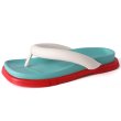 画像1: square-toed color-blocked sandals flip-flops ユニセックスプラットフォーム厚底スクエアトゥカラーブロックサンダルスリッパ  (1)