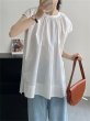 画像5: Women's Round neck sleeveless mid-length clean shirt blouse 　ノースリーブラウンドネックミドル丈シャツブラウスTシャツ (5)