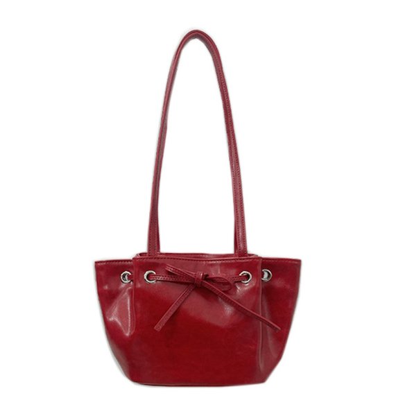 画像5: Bow shoulder ribbon tote shoulder underarm bag　ボウ弓型リボンレザートートショルダーアンダーアームバッグ (5)