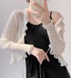 画像19: Women's Sun protection frill knit cardigan bolero　日焼け防止フリルニットカーディガンボレロ (19)