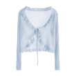 画像2: Women's Sun protection frill knit cardigan bolero　日焼け防止フリルニットカーディガンボレロ (2)