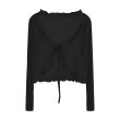 画像5: Women's Sun protection frill knit cardigan bolero　日焼け防止フリルニットカーディガンボレロ (5)