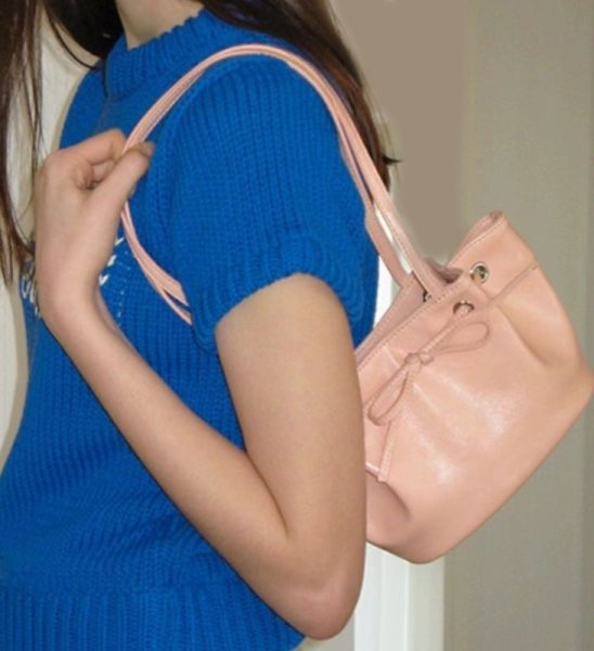 画像9: Bow shoulder ribbon tote shoulder underarm bag　ボウ弓型リボンレザートートショルダーアンダーアームバッグ (9)