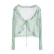 画像7: Women's Sun protection frill knit cardigan bolero　日焼け防止フリルニットカーディガンボレロ (7)