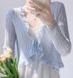 画像10: Women's Sun protection frill knit cardigan bolero　日焼け防止フリルニットカーディガンボレロ (10)