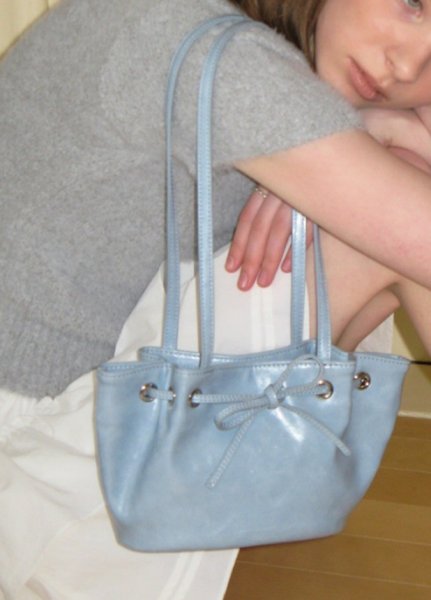 画像8: Bow shoulder ribbon tote shoulder underarm bag　ボウ弓型リボンレザートートショルダーアンダーアームバッグ (8)