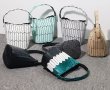 画像10: Geometric Rhombus Bucket Tote Bag　幾何学菱形バケットトートアンダーアームバッグ (10)