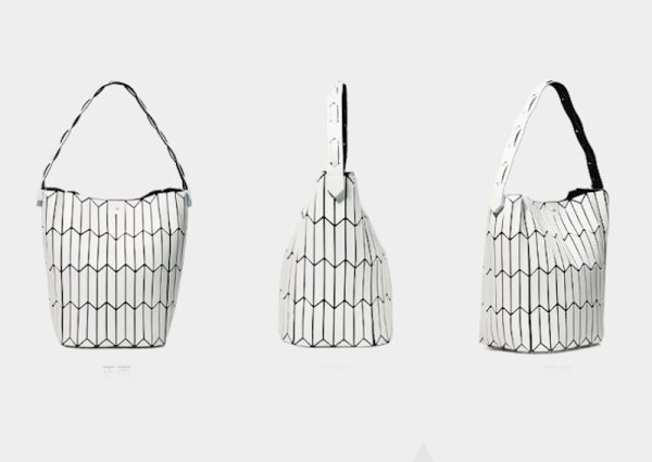 画像12: Geometric Rhombus Bucket Tote Bag　幾何学菱形バケットトートアンダーアームバッグ (12)