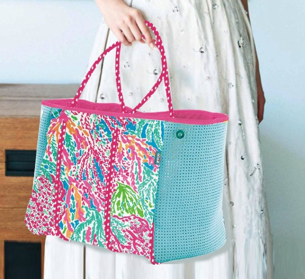 画像4: Graphic graffiti print wet neoprene tote shoulder bagprint wet neoprene  tote shoulder underarm bag　ユニセックス男女兼用ウェットフラワーグラフィックプリントネオプレントートショルダーアンダーアームママショッピングバッグ (4)