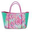 画像1: Graphic graffiti print wet neoprene tote shoulder bagprint wet neoprene  tote shoulder underarm bag　ユニセックス男女兼用ウェットフラワーグラフィックプリントネオプレントートショルダーアンダーアームママショッピングバッグ (1)