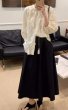画像3: Women's 3/4 sleeves, fringe, tassel, sheer neck, blouse tunic　八分袖 フリンジ タッセル シアー ネック ブラウスエスニックチュニック (3)