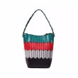画像1: Geometric Rhombus Bucket Tote Bag　幾何学菱形バケットトートアンダーアームバッグ (1)