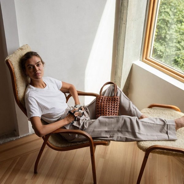 画像5: Woven small bucket tote bag　レザー編み込みスモールトートバッグ (5)