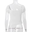 画像5: Women's Square neck buttoned blouse　ボタン付きスクエアネックショート丈ブラウス (5)