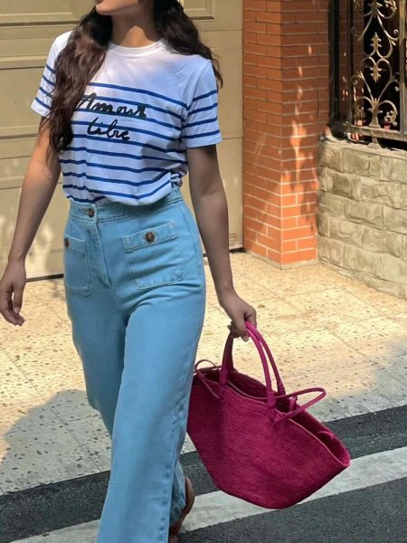 画像3: Pink raffia straw basket tote bag　ピンクラフィアストローかご籠トートショルダーバッグ (3)