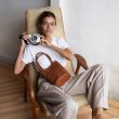 画像3: Woven small bucket tote bag　レザー編み込みスモールトートバッグ (3)