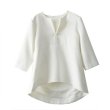 画像11: Women's V-neck 3/4 sleeve pearl blouse　Vネックパール付き7分袖シャツブラウス (11)