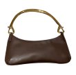 画像1: Metal handle leather underarm tote shoulder bag　メタルハンドルレザークロワッサントートバッグ (1)