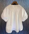 画像3: Women's French lantern sleeve puff sleeve short sleeve blouse 　フレンチパフラタンスリーブ半袖シャツブラウス (3)
