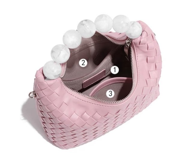 画像13: Leather braided one-handle beaded handle tote shoulder underarm bag　レザー編み込みワンハンドルビーズハンドルトートショルダーアンダーアームバッグかばん (13)