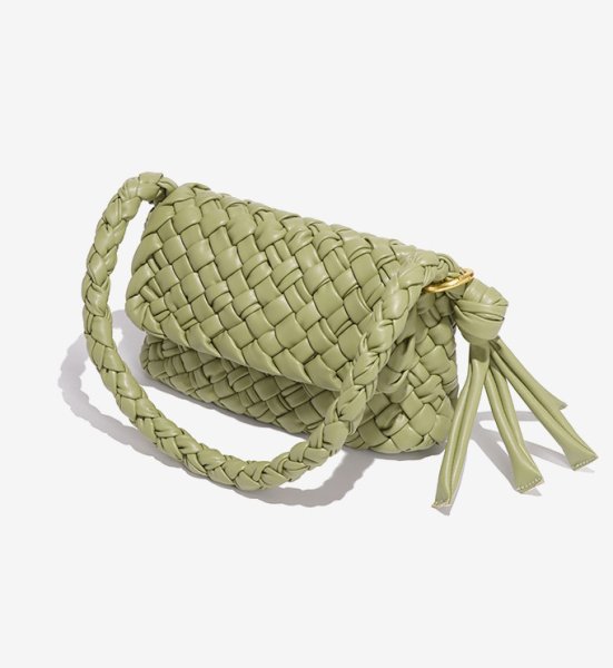 画像5: Braided cowhide shoulder tote underarm bag　編み込み本革レザーショルダートートアンダーアームバッグ　かばん (5)