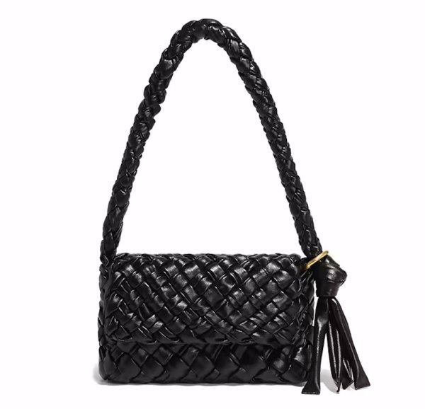 画像2: Braided cowhide shoulder tote underarm bag　編み込み本革レザーショルダートートアンダーアームバッグ　かばん (2)