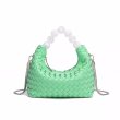 画像9: Leather braided one-handle beaded handle tote shoulder underarm bag　レザー編み込みワンハンドルビーズハンドルトートショルダーアンダーアームバッグかばん (9)