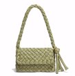 画像1: Braided cowhide shoulder tote underarm bag　編み込み本革レザーショルダートートアンダーアームバッグ　かばん (1)