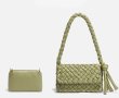 画像4: Braided cowhide shoulder tote underarm bag　編み込み本革レザーショルダートートアンダーアームバッグ　かばん (4)
