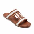 画像13: Women's Double T Leather & Canvas Flat Sandals Slippers　 フラットレザー&キャンバスダブルT サンダル スリッパ  (13)