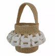 画像1: Circle Stitch Single Shoulder Crossbody Bucket Basket Tote Shoulder Bag　サークルステッチシングルショルダークロスボディバケットかご籠トートショルダーバッグ (1)