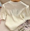 画像3: Women's Flower embroidered short pullover sweater　フラワー刺繍ショート丈プルオーバーセーター (3)