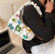 画像9: Flower Emblem Leather Underarm Tote Shoulder Bag　レザーワンハンドルフラワーエンブレムトートショルダーアンダーアームバッグかばん (9)