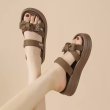 画像6: Women's Rhinestone ribbon platform sandals Slippers　 ラインストーン付きリボンプラットフォーム厚底サンダル スリッパ  (6)