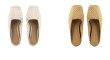 画像3: Women's genuine leather  Mesh woven square toe half sandals slippers  本革レザーメッシュ編み込みスクエアトゥハーフサンダル スリッパ (3)